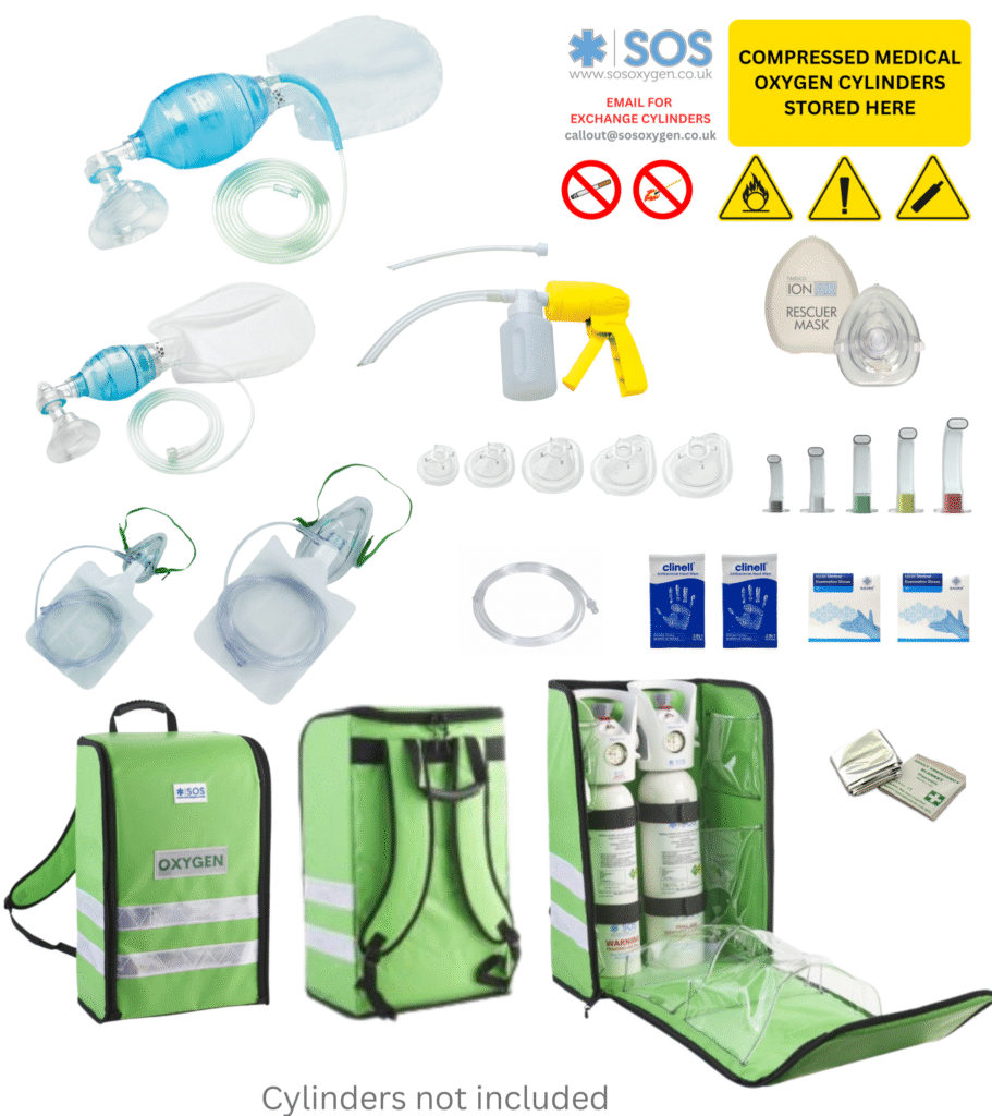 O2 Starter Kits Dental Kit for Oxygen Administration with Backpack / Rucksack Bag - SOS ...