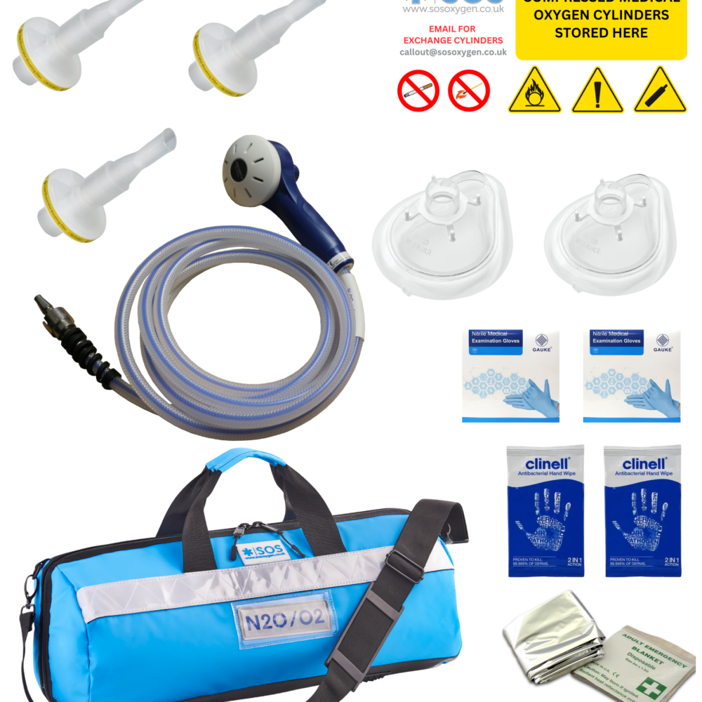 Nitronox / Entonox Starter Kit with Bag & Patient Demand Valve